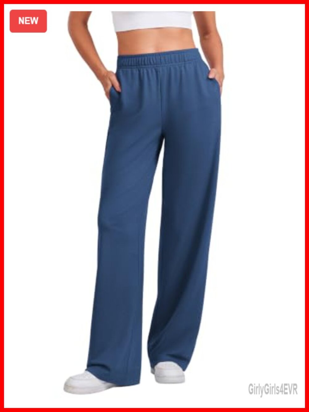 Wide Leg Sweatpants High Waisted Baggy Lounge Travel Pants French Terry
